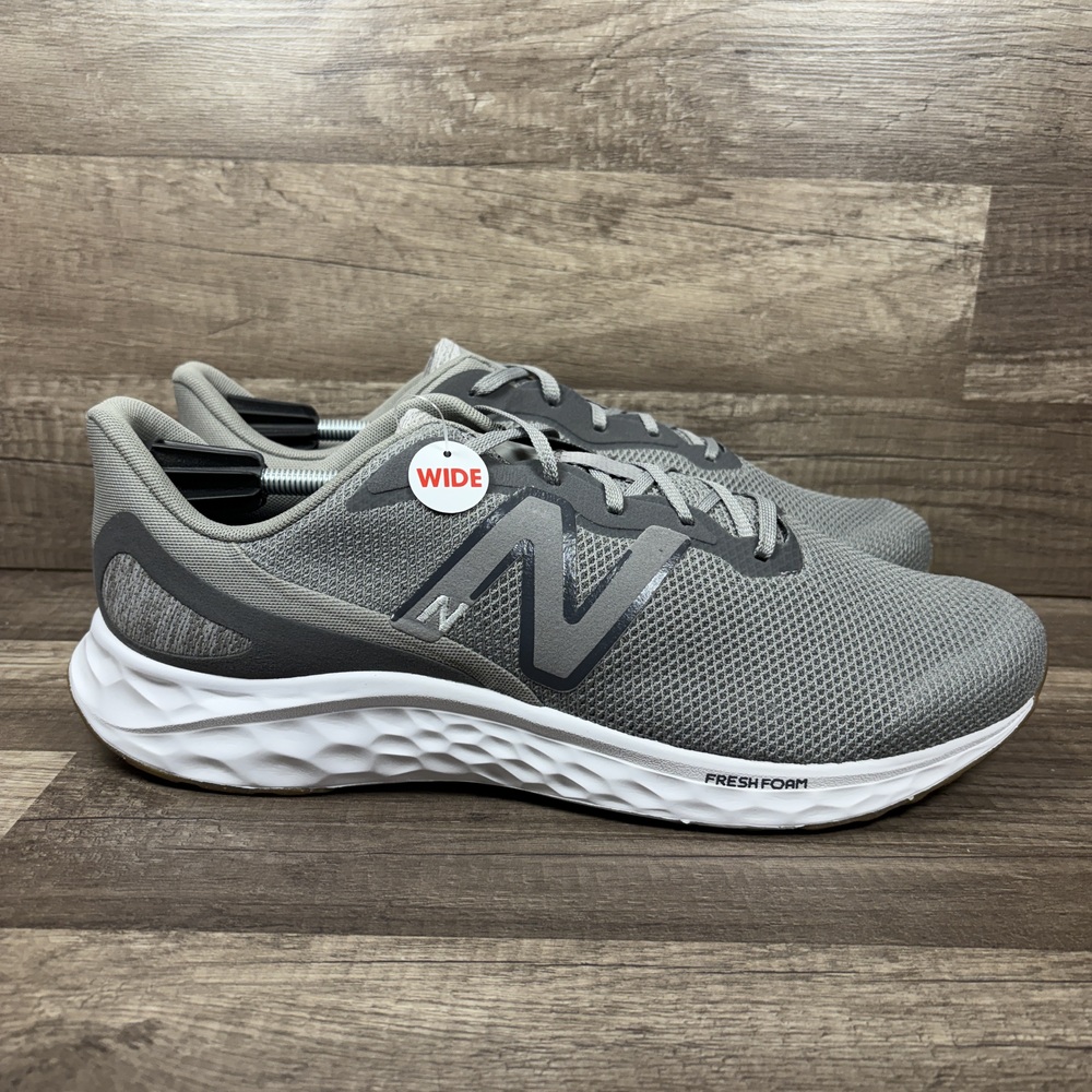 New Balance Fresh Foam Arishi v4 Gray Mens Size 15 Extra Wide Running Shoes NEW
